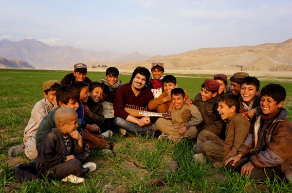 Homayoun Sakhi- with children of Afghanistan